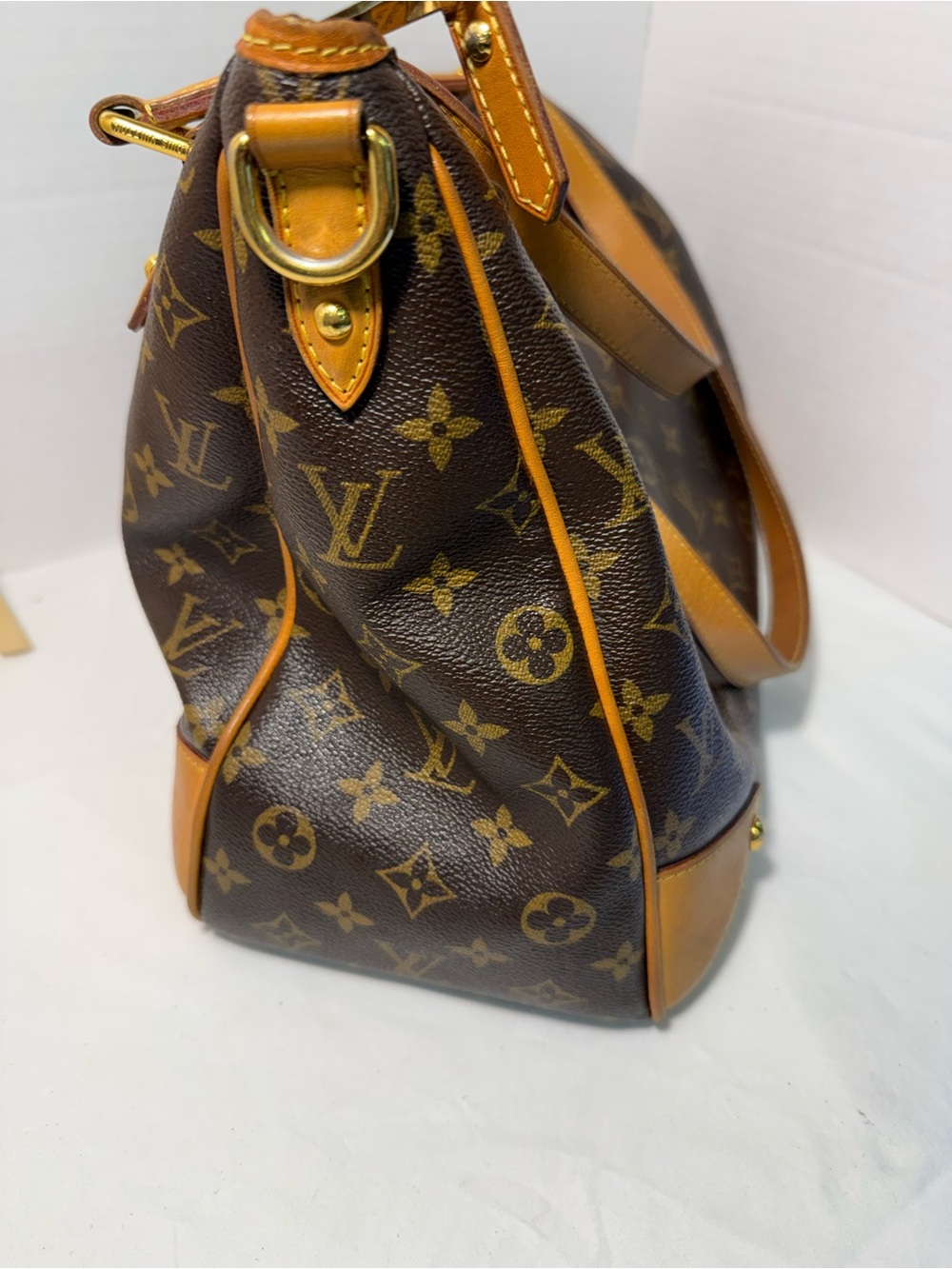 Vintage Louis Vuitton Estrela Monogram Canvas Tote in Brown with Tan Vachetta - Picture 4 of 14